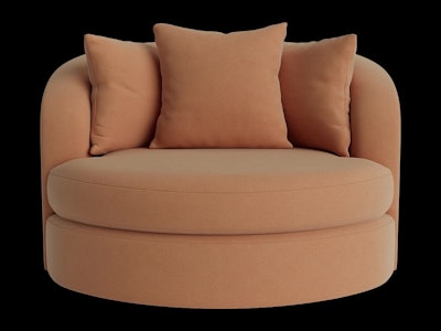 Joybird’s collaboration with Pantone features the brand’s top-selling performance fabric, Royale, in Mocha Mousse, available in over 300 silhouettes, including sofas, sectionals, sleeper sofas, upholstered bed frames, accent chairs, ottomans, pillows, slipcovers, and more. Royale was selected specifically for this collaboration due to its silk-like hand feel and fine knit velvet weave to provide that extra sense of comfort, warmth, and indulgence, much like the inspiration around the color. (Pictured: the Amelia grand chair)