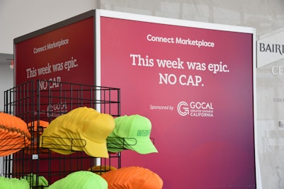14. Neon hats with cheeky sayings ahead of Lil Jon's performance