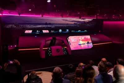 In the iDrive Theatre, attendees could experience BMW’s all-new operating system in a super-sized showcase with exaggerated car elements and special celebrity hosts. The exhibit also featured the BMW Terrace, where guests could relax in a custom café.