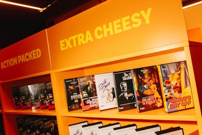 Some punny movie title-inspired flavors included 'Beauty and the Feast' (aka Meatless Pepperoni), 'The Slicefather' (Supreme Pizza), and 'In the Line of Fire Roasted Vegetables' (Fire Roasted Veggie Pizza).