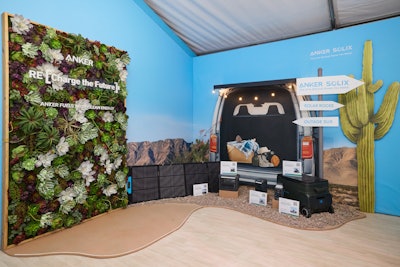 There was also the Anker SOLIX Showcase, a spotlight on the ultimate off-grid car camping setup powered by Anker's portable solar generators and electric coolers. Anker's Coachella presence also underscored a growing commitment to environmental, social, and governance (ESG) initiatives, with clean energy innovation playing a leading role. In camping areas, Anker SOLIX offered solar generators and electric coolers—providing reliable, off-grid power backup to keep devices charged and essentials cool throughout the weekend.