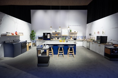 Amazon’s trade show footprint included a model of a home, complete with a kitchen, dining area, and laundry room. The fabrication accompanied announcements on the next phase of Matter—which Amazon describes as “a new unifying standard for smart home connectivity”—that includes credentials sharing, group sync, and two-way device sync for all smart home devices to be able to work together. Developed by the Connectivity Standard Alliance, Matter not only works with Alexa-compatible products, but will also soon work with other home devices like thermostats, blinds, and sensors.