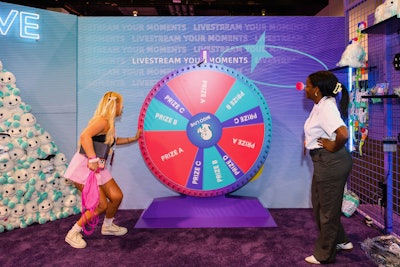 There was also a custom livestreaming lounge, plus an interactive prize wheel, giving each guest who downloaded the app a chance to win all week long.