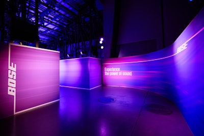 Guests arrived through a stunning entry moment and sound tunnel, designed to transport them from the frenetic energy of CES into the tranquil and innovative world of Bose.
