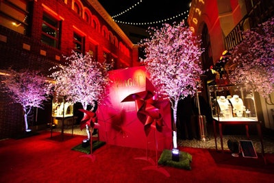 Luxury jewelry company Piaget and fashion brand Bottega Veneta served as co-hosts for the event. 'Dr. Chiu and I are patrons of both Piaget and Bottega—and they have become like family to us,' said Christine Chiu. 'It was a natural fit for them to be a part of our most important Chinese New Year celebration yet.' Before dinner, guests could take photos in a 360-degree photo activation from Piaget.