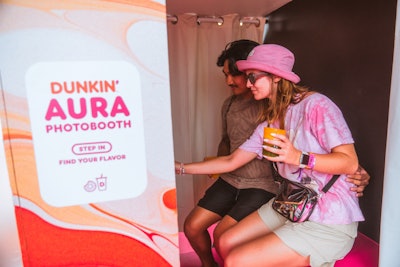 Inside the Dunkin’ House, guests could get some playful insight into their mystical energy at an aura booth.