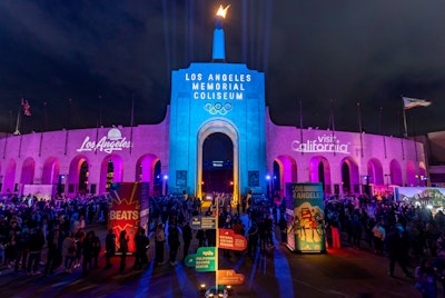 Event producer Russell Harris noted that holding the event at the historic LA Coliseum—home of the 1984 Summer Olympics—was an intentional choice for the tourism board. “As we’re preparing to host the 2028 Olympics, it was so important to highlight a lot of different areas for this international audience,” he said.
