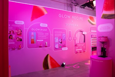 Both events featured a timeline booth showcasing Glow Recipe’s 10-year history. “[It] was such a smart way to showcase the breadth of Glow Recipe innovations throughout the last 10 years while also building hype about what’s yet to come,” said Basu. “MKG’s role was to ensure the brand’s story was being told in a way that guests could really engage with and remember, so we made it extremely interactive.”