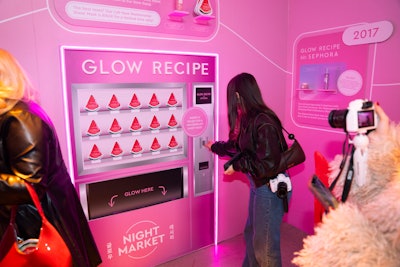 Another fun highlight was a vending machine filled with Glow Recipe products.