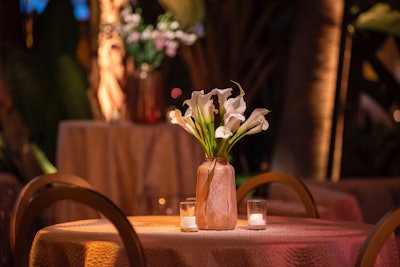 Rentals came from Town & Country Event Rentals, and additional custom furnishings, linens, tabletop decor, waitstaff uniforms, and more were designed and provided by Buchkavitz and his siblings/collaborators, Brian and Peggy.