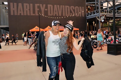 The opening reception took over the Harley-Davidson Museum's expansive campus and featured countless experiential moments from House of Attention's drone bartender to record spinning art to Harley-Davidson 'test rides.'