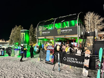 Monster Energy executed a two-story space that played host to DJ sets and live podcasting sessions.