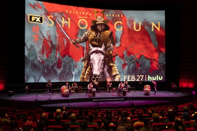 Prior to the screening, guests enjoyed original music from authentic taiko drummers. One of the reasons Van Goethen chose the Academy Museum was due to the enormous screen in the venue's David Geffen Theater. 'I felt it was imperative guests see [the show] on the biggest and best screen,' she said.