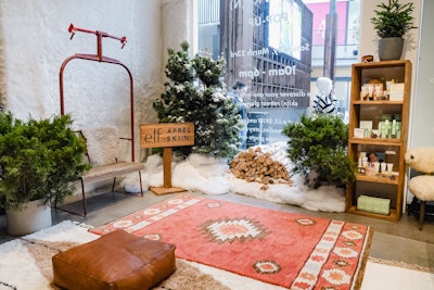 Last year, e.l.f. Skin hosted bicoastal e.l.f. Après Ski(n) pop-ups. The activations included fun details like a crackling fireplace, vintage ski decor, a mountain lift photo op, and even some falling snow. See more: Peak Pampering: How e.l.f. Created a Snowy Sanctuary for Skincare