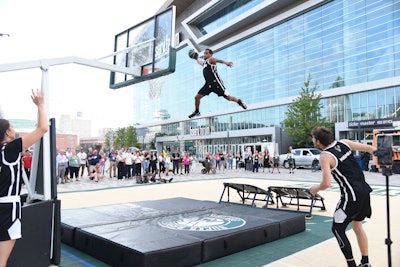 13. Milwaukee Bucks Rim Rockers at the Lil Jon pregame party
