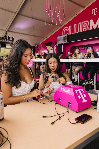 The activations also provided premium views of the stage, charging stations, a private bar, and photo opportunities.