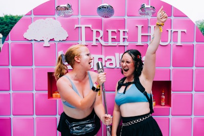 Festivalgoers could also pose for photos against splashy backdrops.