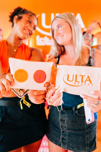 Ulta's House of Joy also doled out goodie bags for Ulta Beauty Reward Members. The makeup bags, which could be customized with patches on site, were filled with beauty samples.